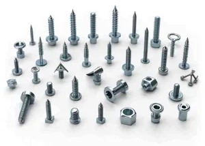 Assorted industrial fasteners including bolts, screws, and anchors – engineered for strength and reliability across various applications.